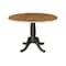International Concepts Round Round 42 in. Dual Drop Leaf Dining Table - Hickory/Washed Coal, 42 in W, 42 in L, 29.5 in H K45-42DPT - alternate 1